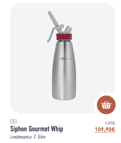 Siphon Gourmet Whip - contenance 1 litre - iSi