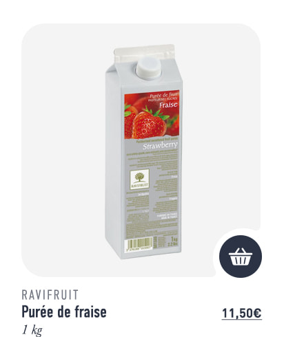 Purée de fraise - 1 kg - Ravifruit