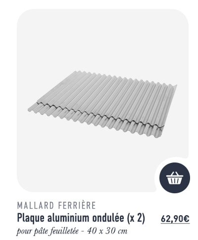 Plaque aluminium ondulée (x 2) - pour pâte feuilletée - 40 x 30 cm - Mallard Ferrière