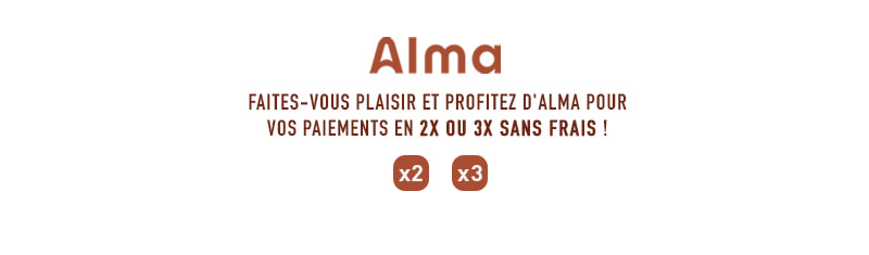 Faites-vous plaisir et profitez d'ALMA pour vos paiement en 2x ou 3x sans frais !