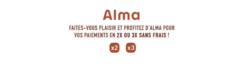 Faites-vous plaisir et profitez d'ALMA pour vos paiement en 2x ou 3x sans frais !