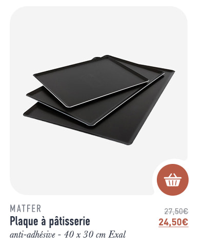 Plaque à pâtisserie anti-adhésive 40 x 30 cm Exal - Matfer