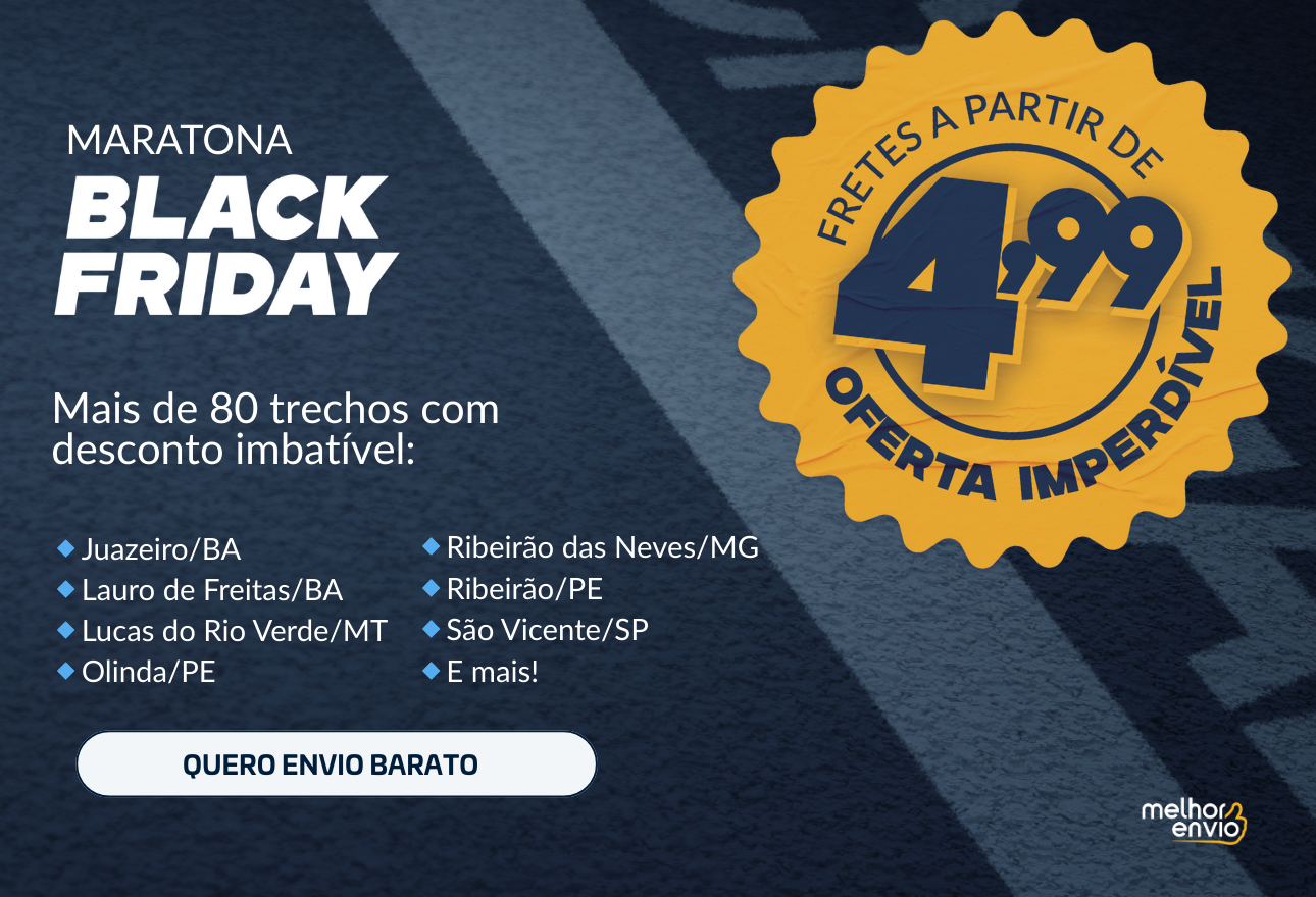 Frete barato para vender mais nessa black friday