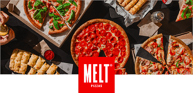 Melt pizzas