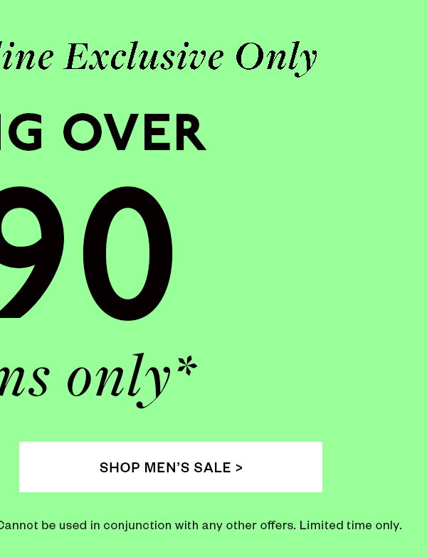 Shop Men's Sale Nothing Over $190