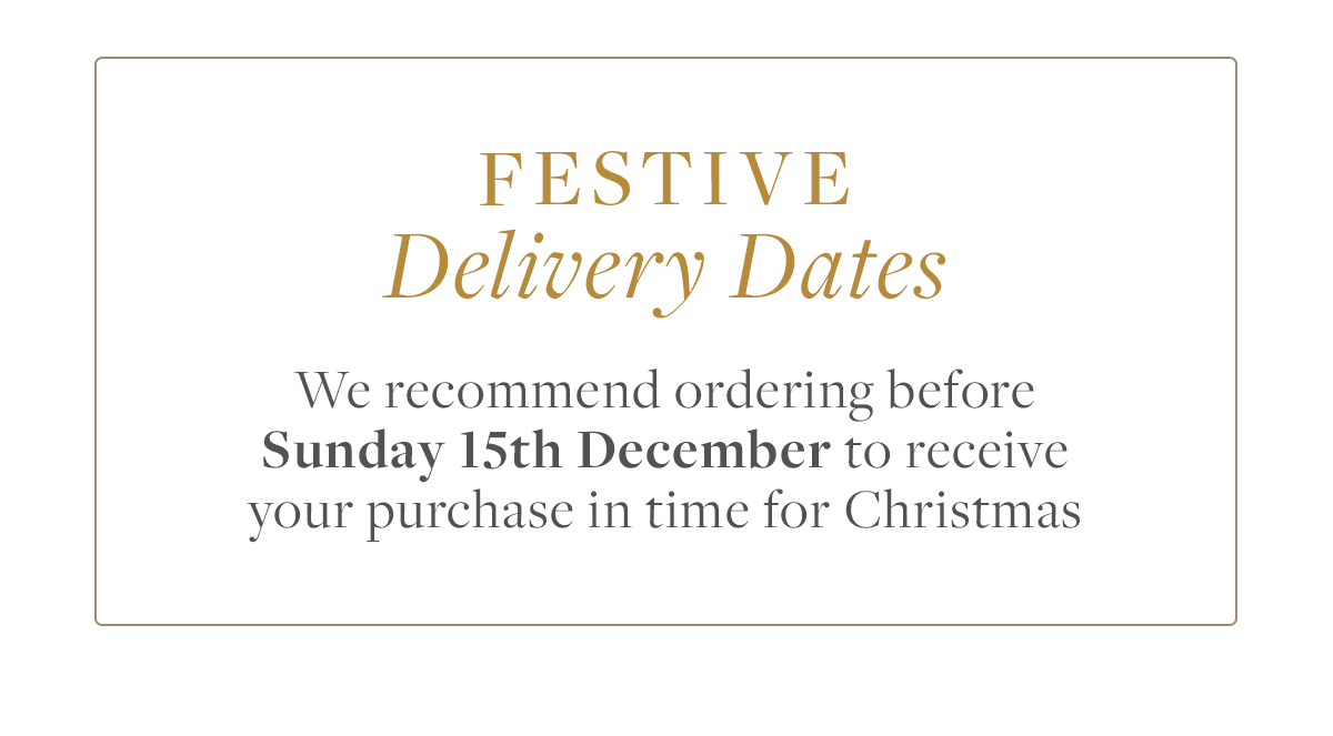 Festive delivery dates