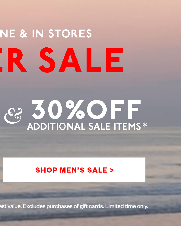 Shop Men's Summer Sale