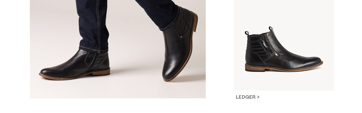 Shop Ledger Chelsea Boot in Black Leather