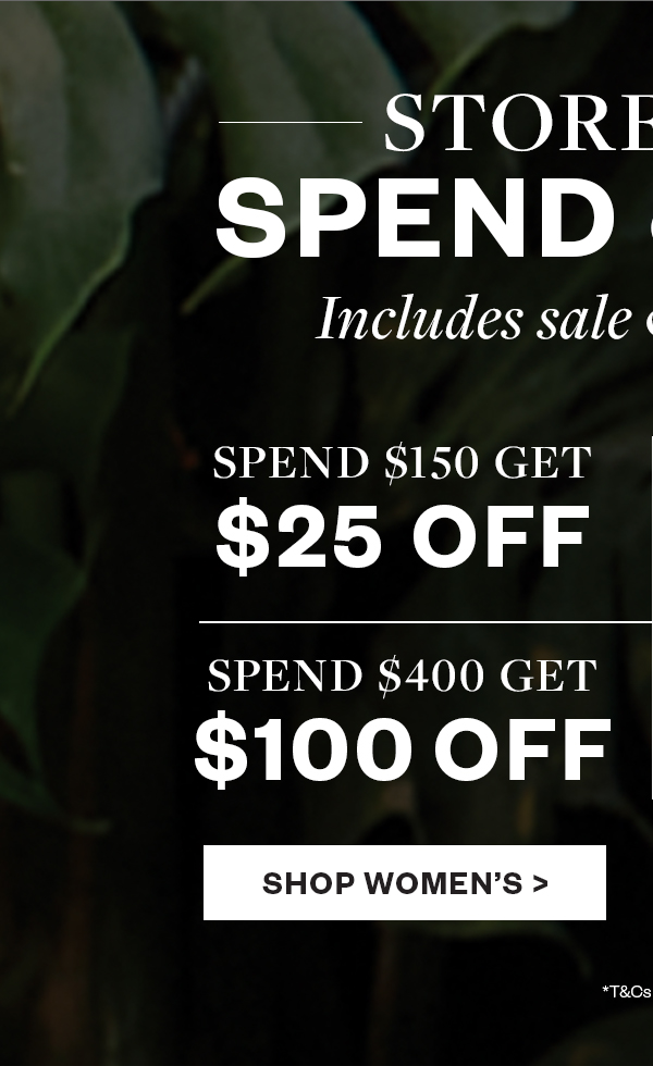 Shop Women's Spend & Save