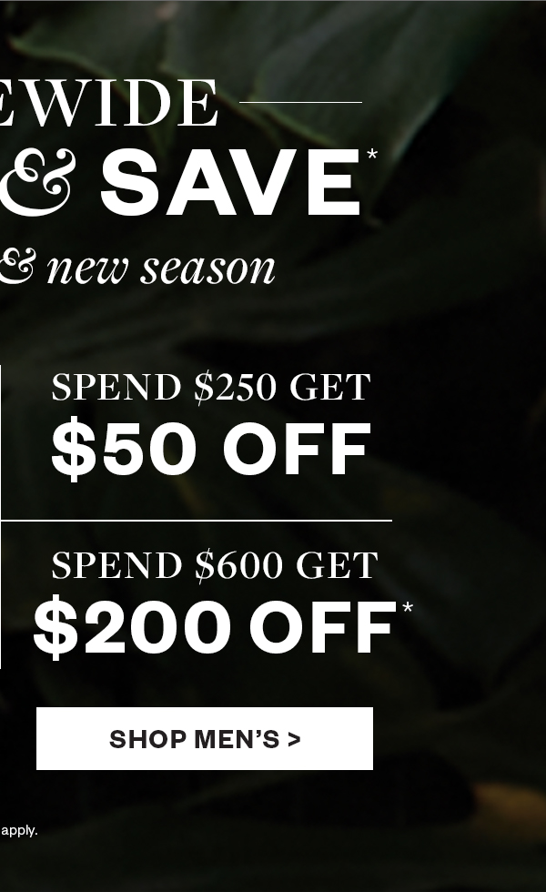 Shop Men's Spend & Save