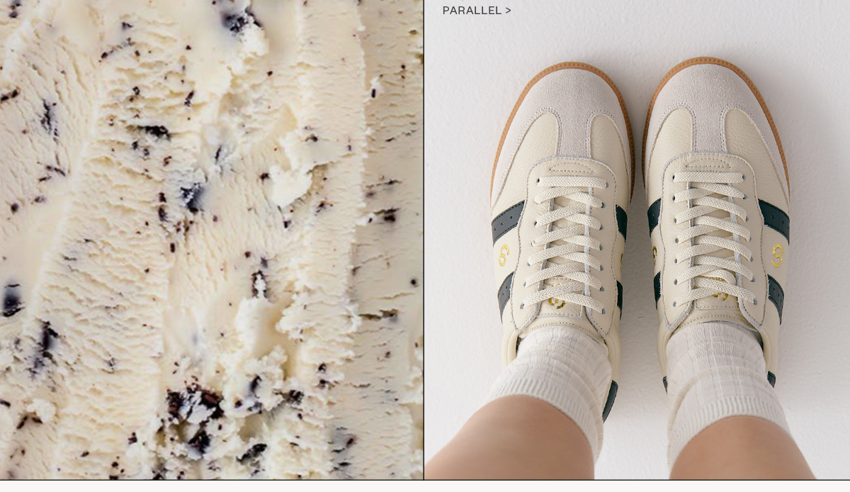Shop Parallel Sneaker- Ivory/ Black Suede
