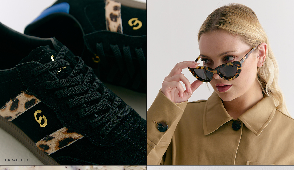 Shop Parallel Sneaker - Black Suede/Light Leopard