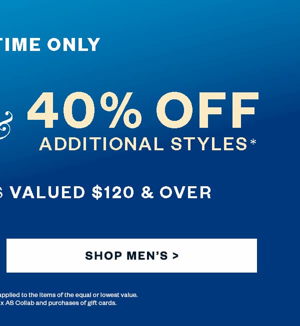 20% Off Full-Priced Styles - Shop Men's