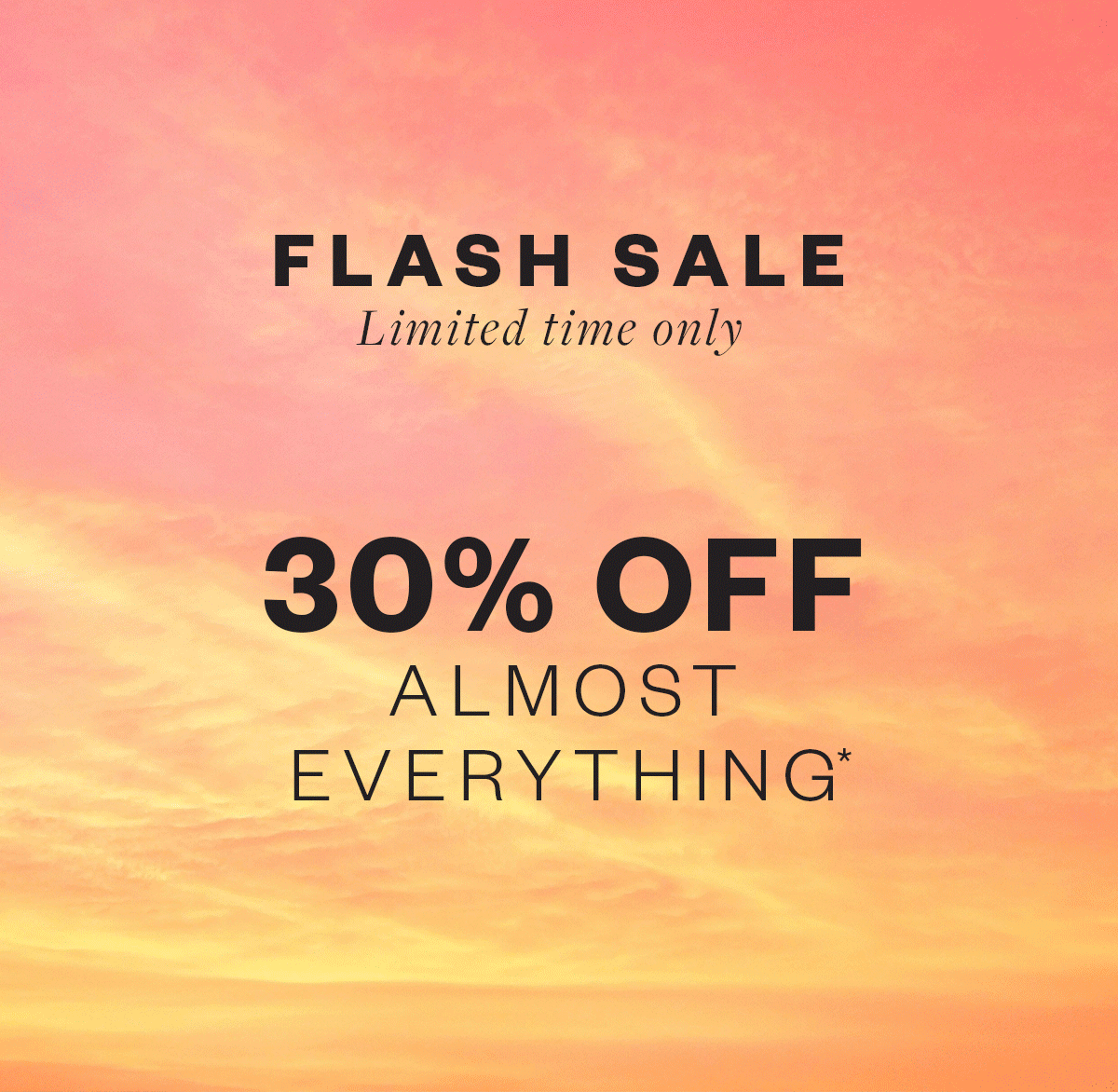BLACK FRIDAY  | 30% Off Almost Everything 