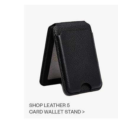 Leather 5 Card Wallet Stand