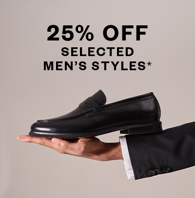 25% Off Selected Men's Styles