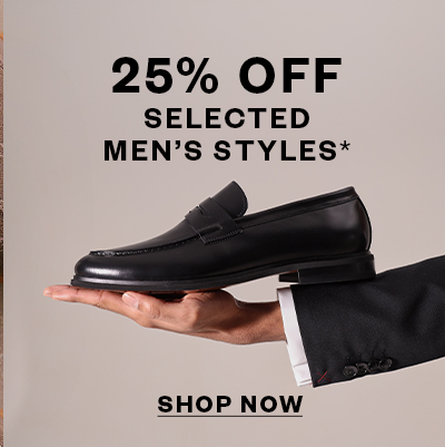 25% Off Selected Men's Styles