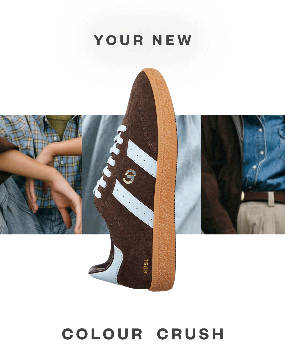 Parallel Sneaker - Espresso Suede/Powder Blue Leather