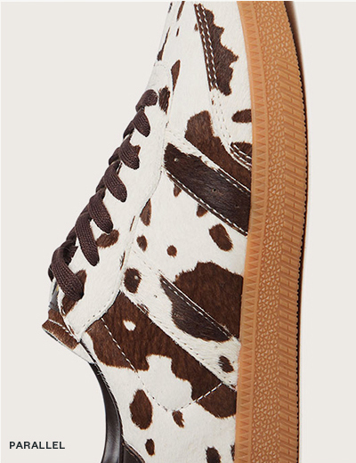 Parallel Sneaker in Cow Print Pony/Bone