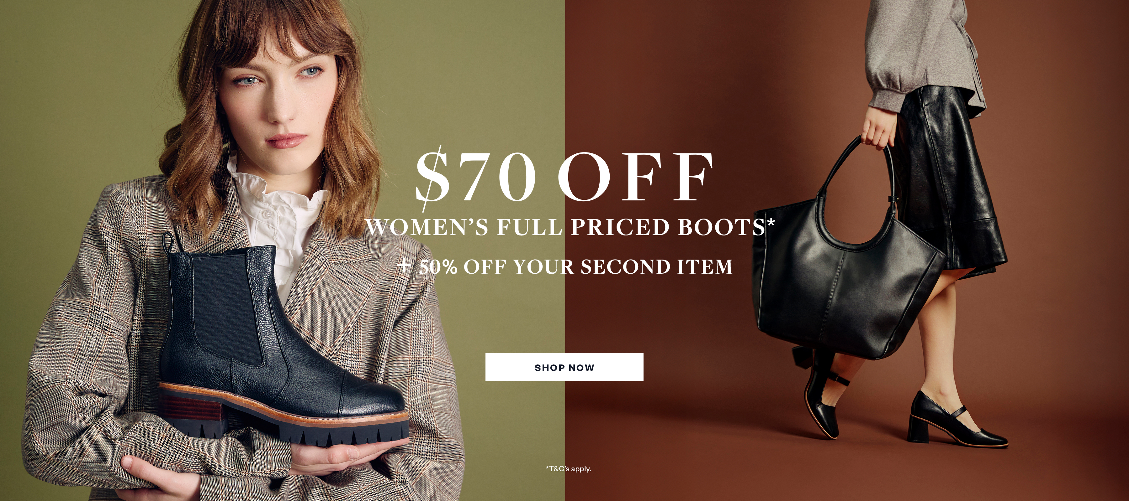 $70 OFF WOMEN'S BOOTS*