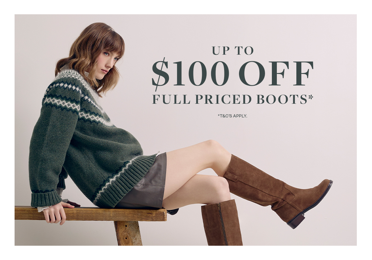 Up to $100 Off selected Boots 