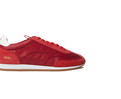 Red Suede / Plum Nylon