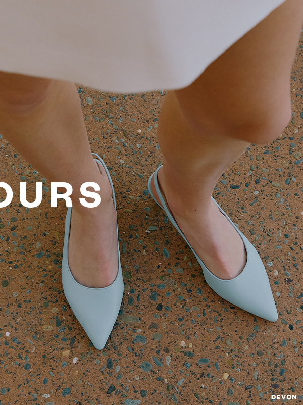 Devon Slingback Heel Cloud Blue Leather