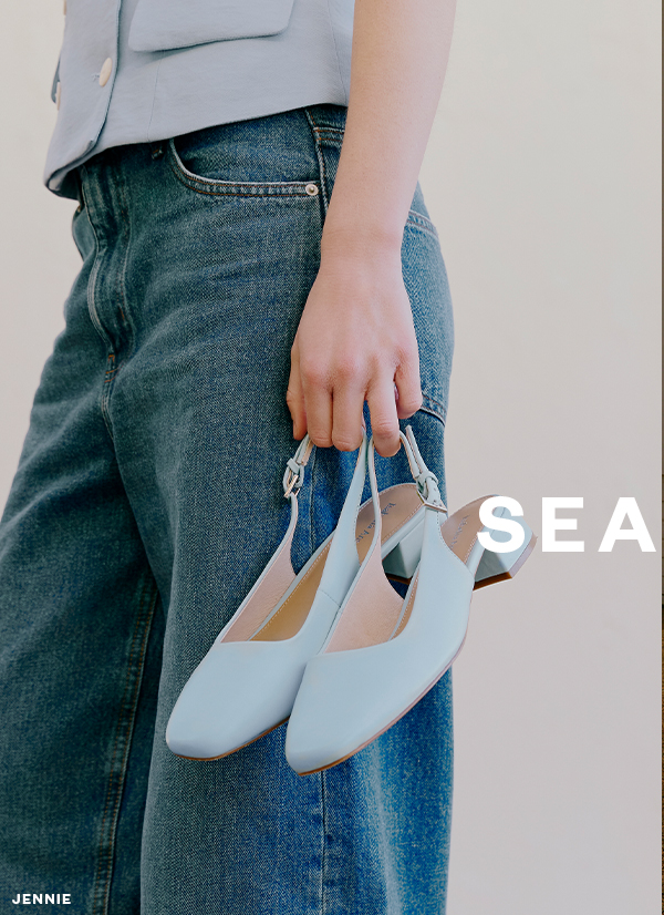 Jennie Dress Flat Cloud Blue Leather