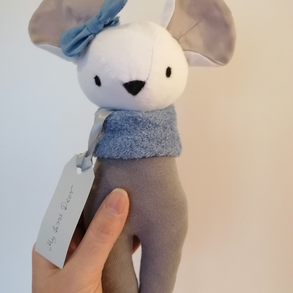 My first mouse - alvóka, textil figura