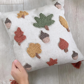 Őszi faleveles díszpárna 