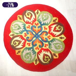 Nemez mandala - piros