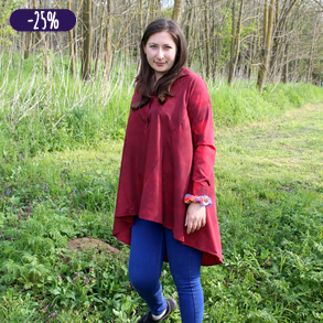 Batikolt hosszított fazonú blúz 