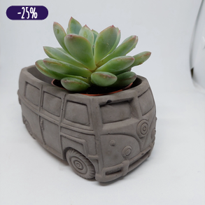 Antracit beton busz , kis virágtartó, beton kaspó, 