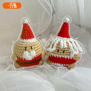 Horgolt chubby mikulás és mikulásné amigurumi figurák - egy pár