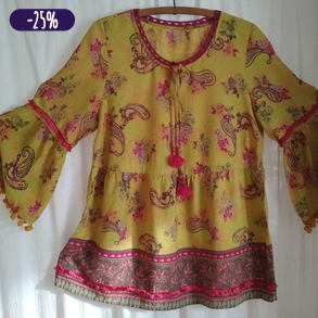 Indiai szabású ing bohém díszítéssel