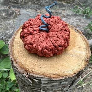 Horgolt rusztikus tök (dekoráció), terrakotta