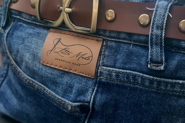 Válltáska farmerből és vászonból