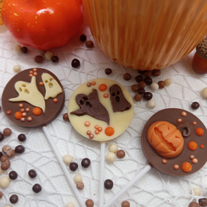 Halloween belga kézműves csoki nyalóka bomba