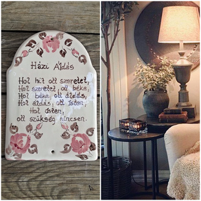 Kerámia  házi áldás 