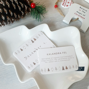Meghitt Adventi kártyacsomag, Adventi kalendárium, naptár feladatokkal - ajándék díszdobozzal, ajándék ötlet Karácsonyra