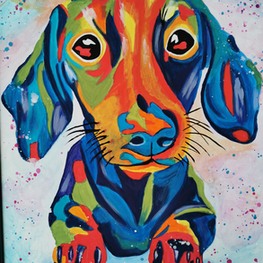 "A tacsi" akril festmény 