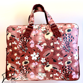 Bordó virágos “EDIT” textilbőr laptop táska