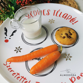 Mikulás váró tányér / Télapó váró tányér