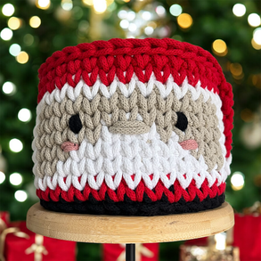 Horgolt Mikulás kosár