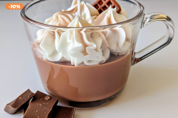 Forró csoki illatú szójagyertya