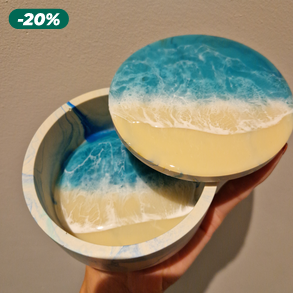 Kombinált tengerpart hatású ékszerdoboz, ékszertartó 