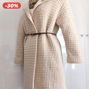 Kötött gyapjú kabát 38/40 méret 