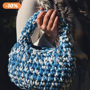 Személyre szabható horgolt kézitáska ("Bubble") 