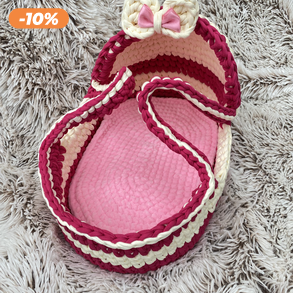 Mózeskosár, babahordozó játék 30x20cm