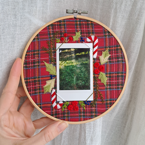Karácsonyi hímzett képkeret